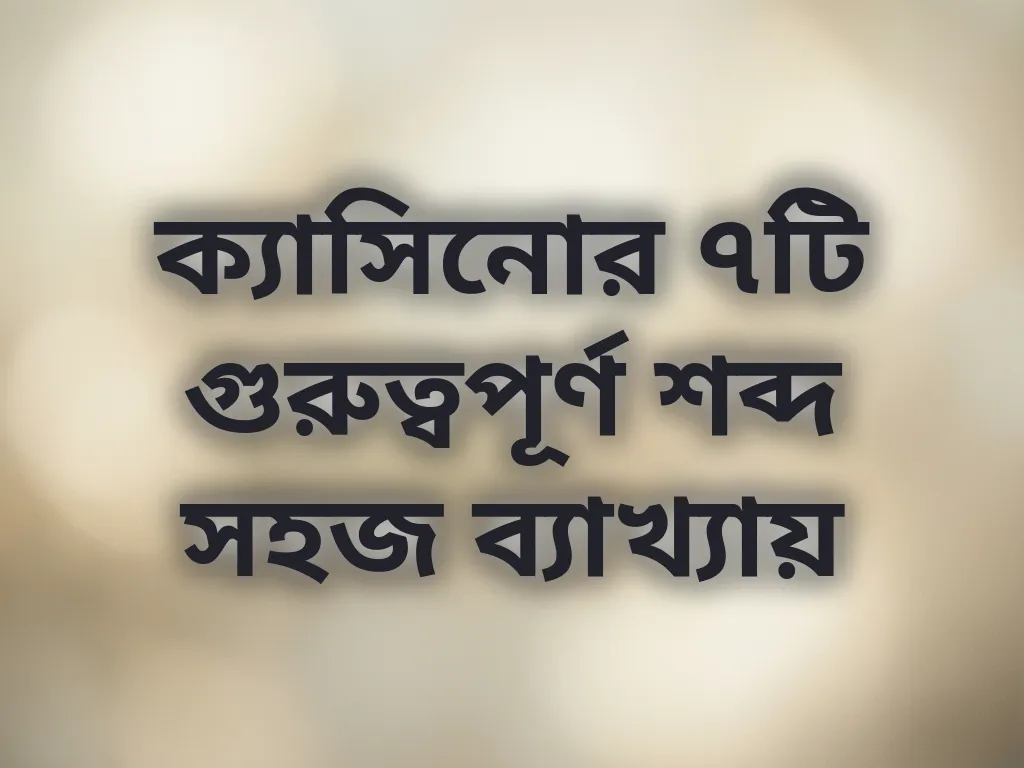 ক্যাসিনো শব্দাবলী